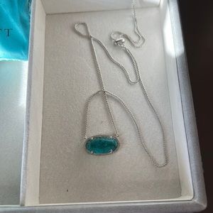 Pre-owned Kendra Scott water blue turquoise adjustable necklace